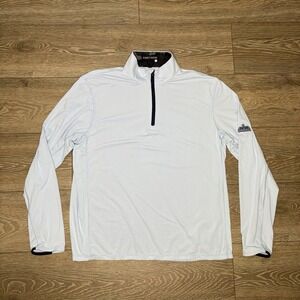 Greyson Mens Size Large Light Blue 1/4 Zip Pullover Franklin Bridge Golf Logo